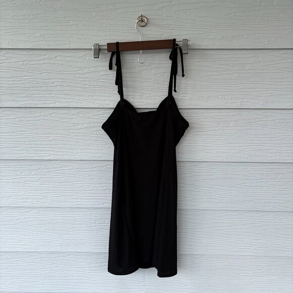 Lily Rose Black V-Cut Tie Strapped Mini Skater Dress XL Junior's - Picture 2 of 8